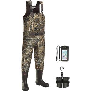TIDEWE Chest Waders with Boot Hanger, Hunting Waders for Men Next Camo Evo with 600G Insulation, Waterproof Cleated Neoprene Bootfoot Wader, Insulated Hunting & Fishing Waders (Size 11)