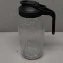 64oz Glass Pitcher with Lid, 2 Quart Mason Jar Pitchers with Lid and Spout, Wide Mouth Breast Milk Pitcher Glass Jug Sun Tea Pitchers, Cold Brew Coffee pitcher, Fridge Container for Water, Juice, Tea