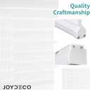 Joydeco Cordless Zebra Blinds for Windows, Dual Layer Free-Stop Zebra Shades Privacy Light Control for Day and Night, Light Filtering Sheer Blinds for Indoor Windows (Off-White, 36" W x 75" H)