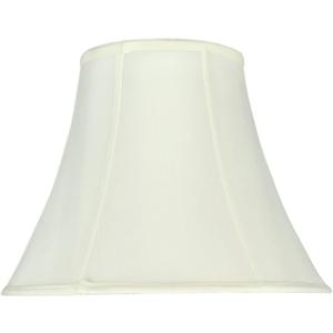 Aspen Creative 58053A Bell Uno Lamp Shade in Chiffon White, 7" Top x 14" Bottom x 11" Slant Height, Slip UNO 36mm