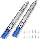 6 Pairs of 12 Inch Hardware 3-Section 100 LB Capacity Soft Close Ball Bearing Side Mount Drawer Slides