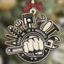 2 x Mechanic Ornament 2025 - Mechanic Christmas Ornaments, Car Christmas Ornament, Gifts for Mechanics, Men, Husband - Wooden Tool Ornaments for Xmas Decorations