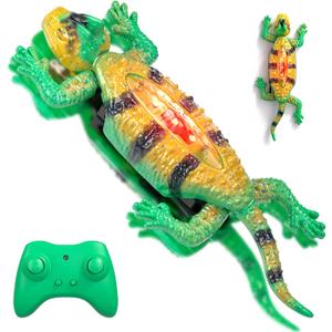 Axirata Wall Climbing Gecko Remote Control Robot Toys for Kids 3-5 4-7 6-8 8-12+ Year Old with Cool Lights, Rechargeable RC Robots Gecko Toy Climbs Walls & 360Rotation, Birthday Gifts for Boys Girls