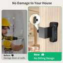 Blink Video Doorbell Mount, Anti-Theft Door Mount for Blink Doorbell (Newest Model), No Drill Weatherproof Design Door Bell Kit for Home Rentals - Easy to Install & No Sensor Blocking (Black)