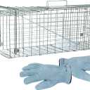 ANT MARCH Live Animal Cage Trap 24"x8.5"x7.5'' Steel Humane Release Rodent Cage for Stray Cat, Rabbits, Squirrel, Mole, Gopher, Chicken, Opossum, Skunk, Chipmunks, Groundhog Squire Small AnimalsStyle