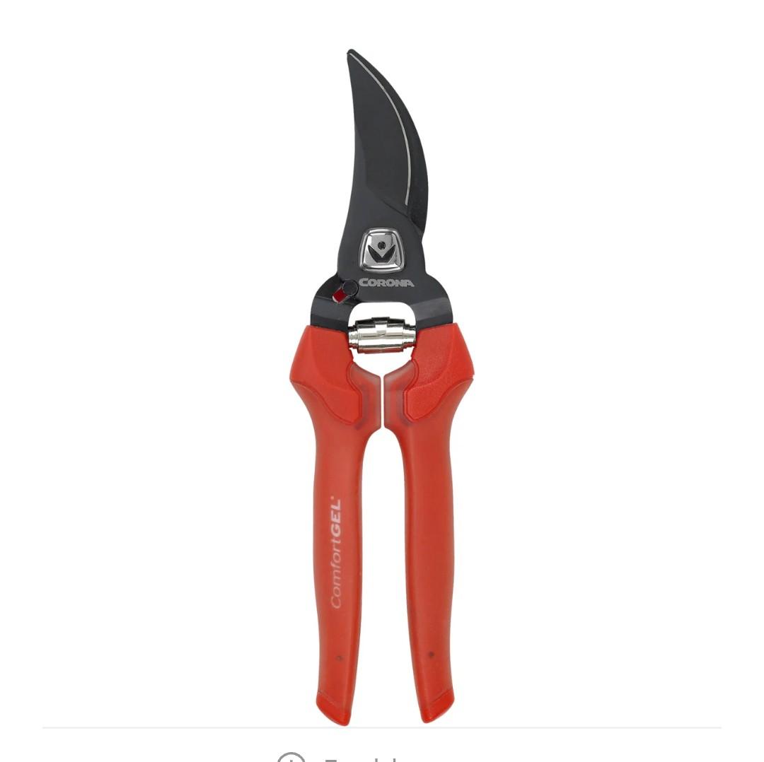 Corona BP 3214D ComfortGEL Bypass Hand Pruner, 3/4-inch cut , Red