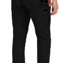 Men's Work Pants Cargo Tactical Construction Pants Ripstop Waterproof Outdoor Hiking with Pockets (Black)