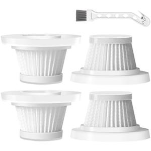 Replacement HEPA Filters Compatible with Horsepower Duck Vacuum Cleaner as Seen on TV, 4-Pack High-Efficiency Filtration, Washable Filters Compatible with Horsepower Duck Handheld Vac as Seen on TV