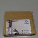 2-inch Heavy-Duty Casters, Set of 4 with Mirror-Finish Chrome Plating, 3/8"-35mm Threaded Stem, Quiet Swivel Locking Wheels, Gray