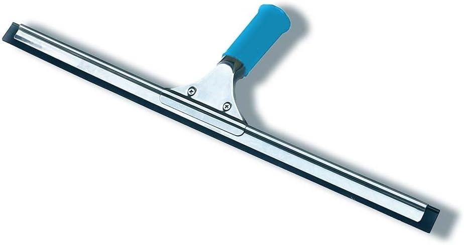 18-Inch Heavy-Duty Window Squeegee with Rubber Blade, Ideal 15 Degree Angle. Color Blue