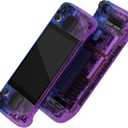 eXtremeRate Gradient Translucent Bluebell Faceplate Back Plate Shell for Steam Deck LCD, Handheld Console Replacement Housing Case, Custom Full Set Shell with Buttons for Steam Deck - Console Without