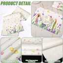 7 Pcs Spring Table Runner and Placemats Set 72 x 13 Inch, 183 x 33 cm