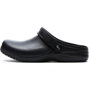 Skechers Men's Riverbound Sr Arch Fit Clog Black Health Care Professional (8)