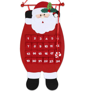 Christmas Santa Advent Calendar Countdown - 2025 Xmas Holiday Winter Party Decorations Supplies