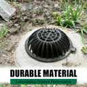 18in Ductile Iron Atrium Drain Grate, Dome Overflow Relief
Bolted Base, Cast Iron Round Drain Cover, Anti-Clog Anti-Theft, Heavy Duty Outdoor Drainage, For Garden Yard Lawn