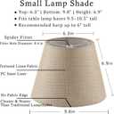 Set of 2 Spider Fitter Replacement Lamp Shades for Table Lamps, 6.9"H x 6.313" Top D x 9.8" Bottom D