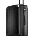 LEVEL8 Grace Luggage, 28 Inch Hardside Suitcase, Abs+Pc Harshell Spinner Luggage with Tsa Lock, Spinner Wheels, Black, 28 Inch