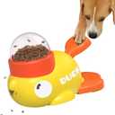 Dog Interactive Treat Dispenser Toy, Food Puzzle Slow Feeder (Yellow)