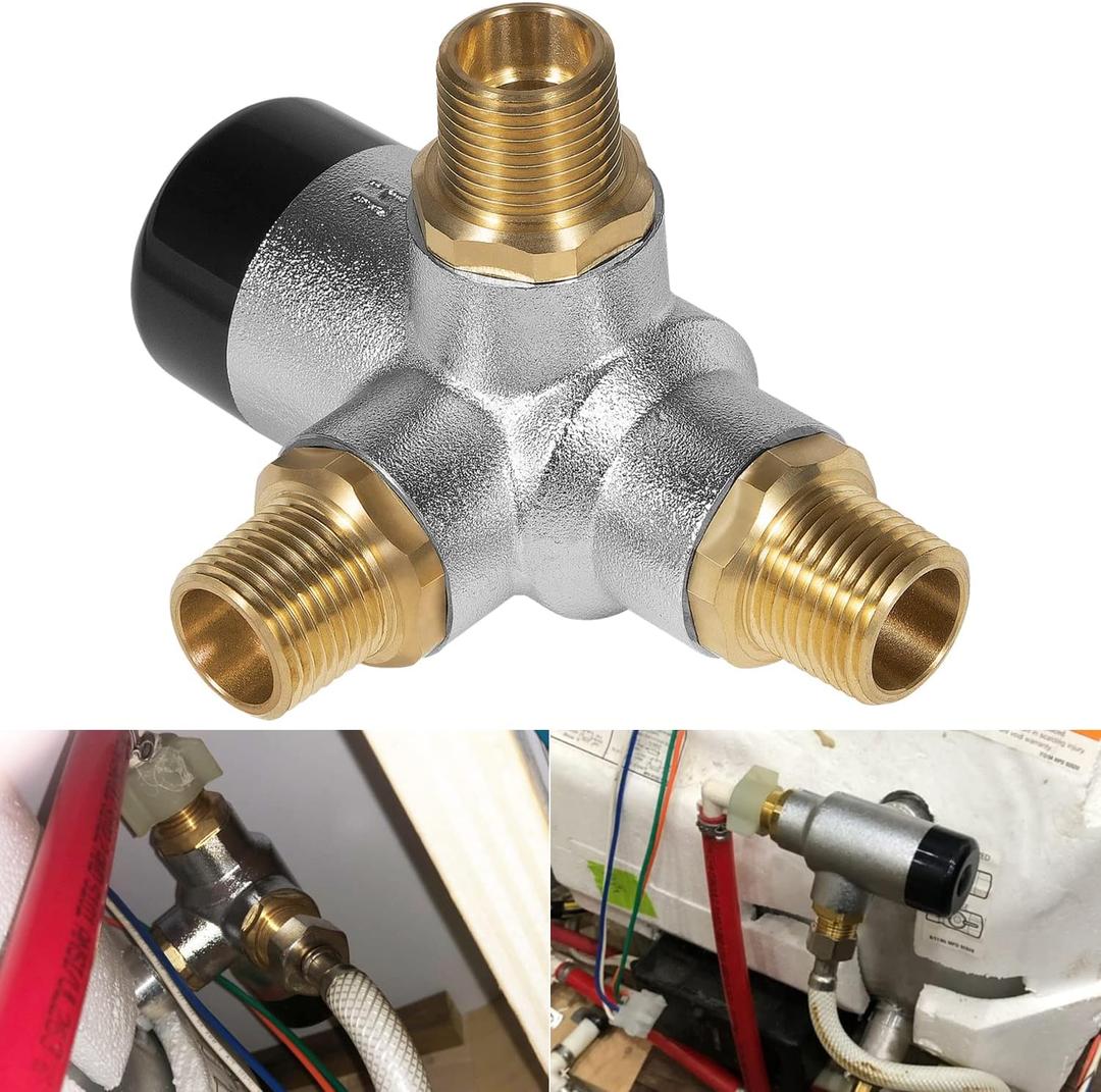 90029 Mixing Valve Compatible With Atwood XT Series Water Heater, For 10 Gallon Models G16EXT, GE16EXT, GEH16EXT, etc, Replace For Atwood 90029 Mixing Valve