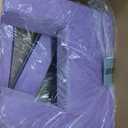 HOMBYS Adjustable Foam Crochet Pillow for Lap Support, Soft Velvet Reading & Gaming Pillow with Side Pocket and Elastic Band, Desk Pillow for Sofa, Bed & Floor, Heights for Adjusting (Purple)