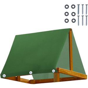 Playground Replacement Canopy, 43" x 90" Outdoor Swingset Shade Kids Playground Roof Canopy Waterproof Cover Replacement Tarp Sunshade (Green)