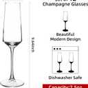 YANGNAY Champagne Flutes Set of 12, 7.5 oz Stemmed Champagne Glasses, Sparkling Wine Glasses for Party, Clear