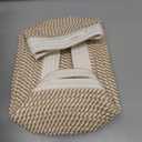5 Pack Small Woven Storage Baskets for Shelves, Cotton Rope Baskets Organizer for Bathroom, Closet & Nursery, Decorative Storage Bins for Organizing Socks, Toys, 11.8"x7.9"x4.7", Khaki/White