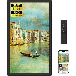 Uhale 21.5 Inch Large Digital Picture Frame WiFi with Remote Control, 1920 x 1080 FHD IPS No Touch Screen Electronic Photo Frames with 64GB, Support SD USB, Share Photos Videos Instantly
