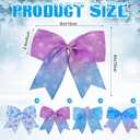 Chuangdi 24 Pcs Snowflake Christmas Bows Ornaments 6 Inch Large Christmas Tree Decorations Purple and Blue Winter Wonderland Bows Decor for Home Xmas Tree Ornaments Gift Wrapping DIY Crafts Supplies