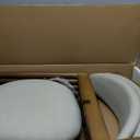 COLAMY Bar Stools Set of 2, Counter Height Bar Stools, Upholstered Counter Stools with Wood Legs for Kitchen Island Dining Room Bar, Beige