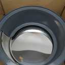 Round High-Sided Stainless Steel Cat Litter Box,Stainless Steel Litter Box with Lid,Extra Large Box,Easy-to-Clean Metal Litter Pan for Cats