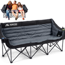 Huskfirm Double Camping Chair with Canopy Shade Folding Camping Couch Black
Oversized Double Beach Chair with Canopy for Larger Users, Heavy Duty Camping Loveseat with 2 Cup Holders & Carry Bag