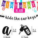 2 x Hide the Car Keys Banner, Funny Birthday Party Decorations for Boys Girls 16 15 Years Old, Sweet 16, Happy 16th Birthday Party Decorations Supplies, Gifts Ideas