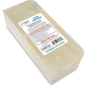Primal Elements Clear Soap Base - Moisturizing Melt and Pour Glycerin Soap Base for Crafting and Soap Making, Vegan, Cruelty Free, Easy to Cut, Unscented - 5 Pound (80 Ounce (Pack of 1))