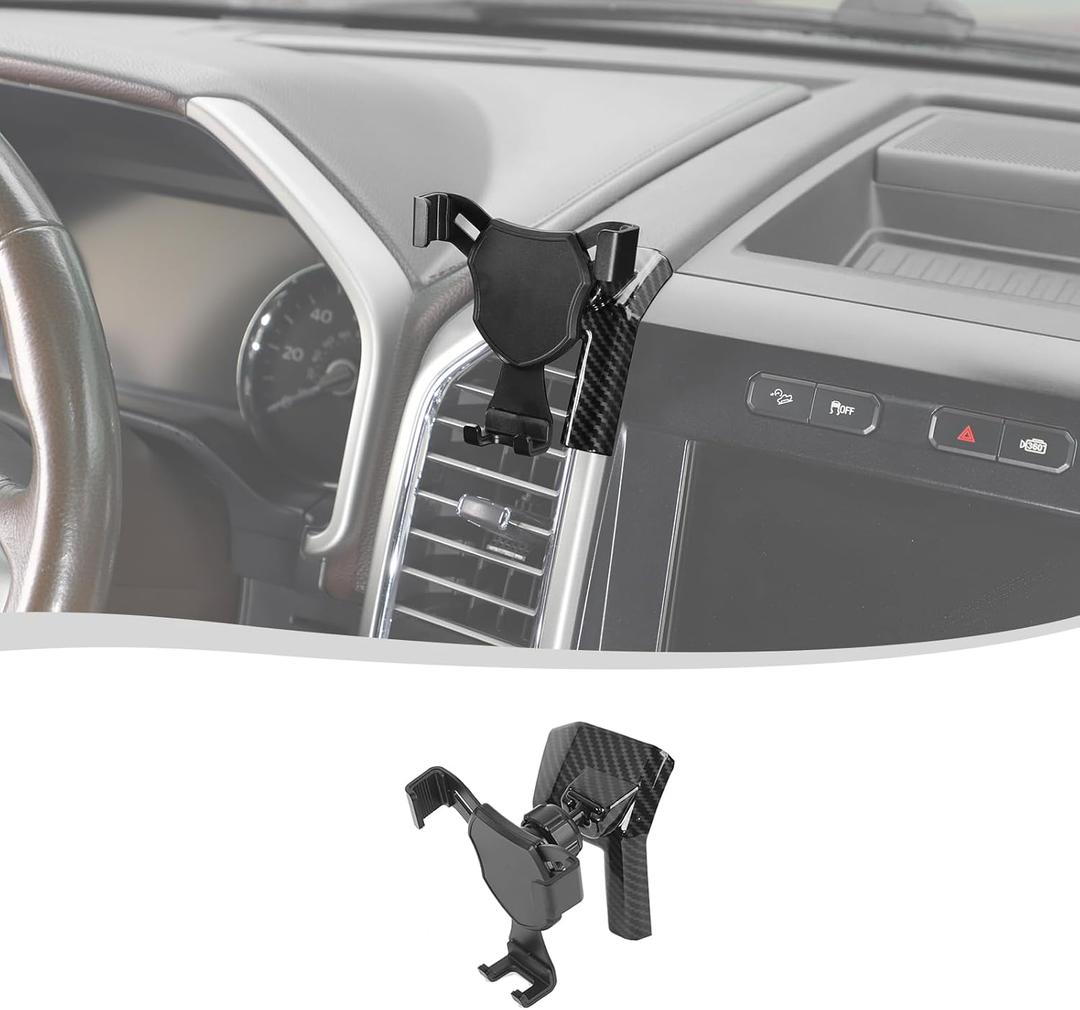 Voodonala for Ford F150 F250 2015-2020 Center Console Dash Phone Holder Phone Holder Air Vent Phone Holder Compatible with Ford F150 2015-2020(Most Phone)