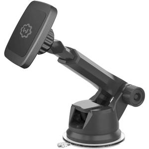 WixGear Universal Magnetic Car Mount Holder, Windshield Mount and Dashboard Mount Holder for Cell Phones and Tablets with Long Arm  (New Version Telescopic Arm)