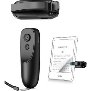 Fuloview Remote Control Page Turner for Kindle Paperwhite Kobo eReaders, Page Turner Clicker with Wireless Remote Compatible with iPad, Tablets, Cellphones