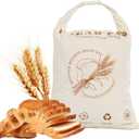 Beeswax Bread Bag, 1 Pack Sourdough Bread Bags for Homemade Bread, 17x13 Inches Bees Wax Wraps Reusable With Freshness Lock Zipper, Keep Bread Fresh for Longer Caramel loaf-1 Pack