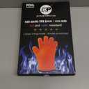 KITCHEN PERFECTION Silicone Smoker Oven Gloves -Extreme Heat Resistant BBQ Gloves -Handle Hot Food Right on Your Smoker Grill Fryer & Pit | Waterproof Oven Mitts |Superior Value Set+3 Bonuses (One Size Fits Most, Orange)