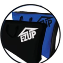 E-Z UP Tall Directors Chair, Seat 31” High, Padded Armrests and Storage Bag, Black