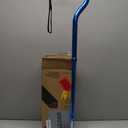 Medline Offset Folding Cane, 4-Point Base With Cushioned Gel Handle, Supports Up To 350 lbs, Blue