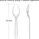 Dealusy 360 Count Clear Plastic Spoons Disposable, BPA-Free, Heat Resistant, Solid and Durable Disposable Spoons Heavy Duty Bulk, Premium Spoons plastic disposable for Party Supply