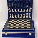 Large Handmade Full Chess Set, Marble Chess Board, 32 Chess Game Pieces, Unique Home décor. Handcrafted Tournament Chess Board - 2 Players. (Black Coral)