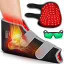 Red Light Therapy for Feet, 99 LED Red & Infrared Light Therapy Shoe Wrap with 660nm & 850nm for Foot Feet Ankle, Up to Foot Size 12