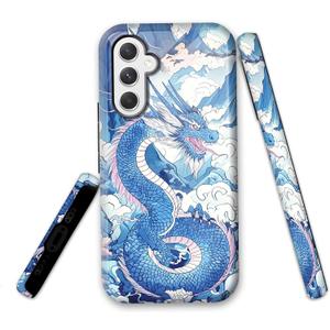 for Samsung Galaxy S25 FE Case 6.7''Hybrid 2-Layer Shockproof Hard Shell |Scratch Resistant Cover |Anime Dragon Tylish Protective Phone Case for Men & Women