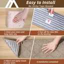 COSY HOMEER Edging Stair Treads Non-Slip Carpet Mat 28inX9in Indoor Stair Runners for Wooden Steps, Edging Stair Rugs for Kids and Dogs, 100% Polyester TPE Backing(4pc, Beige)