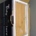 18 Inch Large Foil Wrap Dispenser with Cutter, 2 in 1 Aluminum Butcher Parchment Paper Freezer Tin Wax Cling Foil Plastic Wrap Organizer for Kitchen Drawer Bamboo Saran Storage Roll Holder