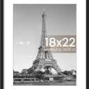 Upsimples 18x22 Picture Frame, Wall Decor Poster Frames, Black 1 Pack 18 x 22 Frame, 14x18 Frame with Mat for Gallery Wall, Family, Baby, Dog, Dorm, Christmas