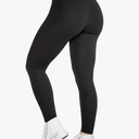 Women's Yoga Pants 7/8 High Waisted Workout Yoga Leggings for Women Butt Lifting Tummy Control Booty Tights (Black, Large)