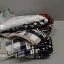 Artoid Mode Watercolor Buffalo Plaid Xmas Tree Merry Christmas Area Rug, Winter Home Decor Low-Profile Washable Area Rugs for Entryway Bedroom Living Room Laundry Room Indoor 5x7 Feet (Black/White)